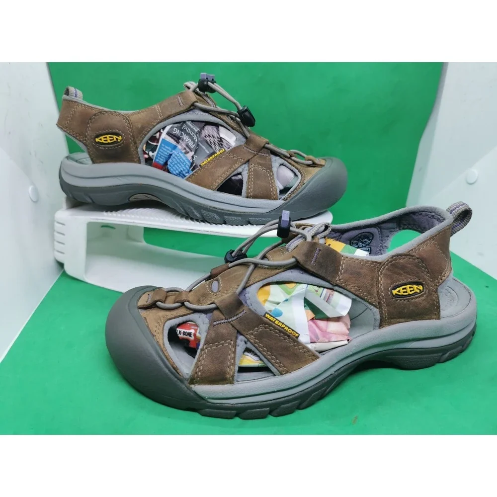 KEEN Arroyo II Brown Leather Waterproof Hiking Sandals Shoes Women`s Size 8